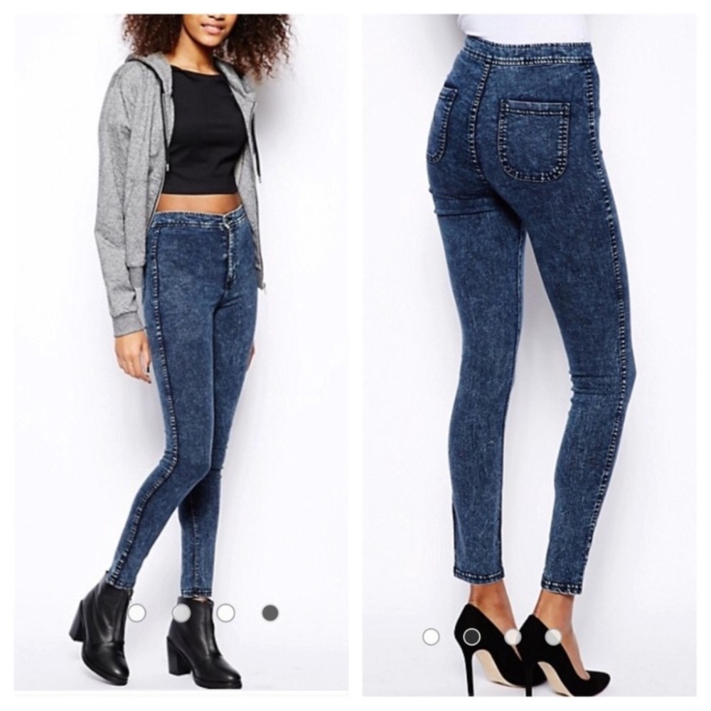 American Apparel Easy Jean Dark Acid Wash Small